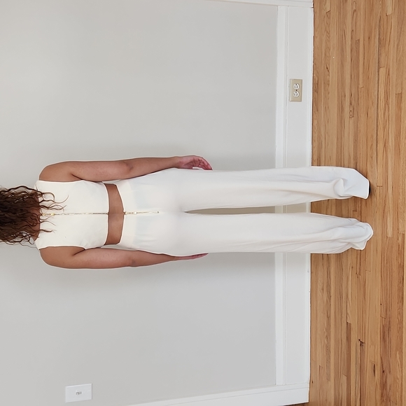 NWT Amazing Cream Cutout Jumpsuit - Picture 3 of 4
